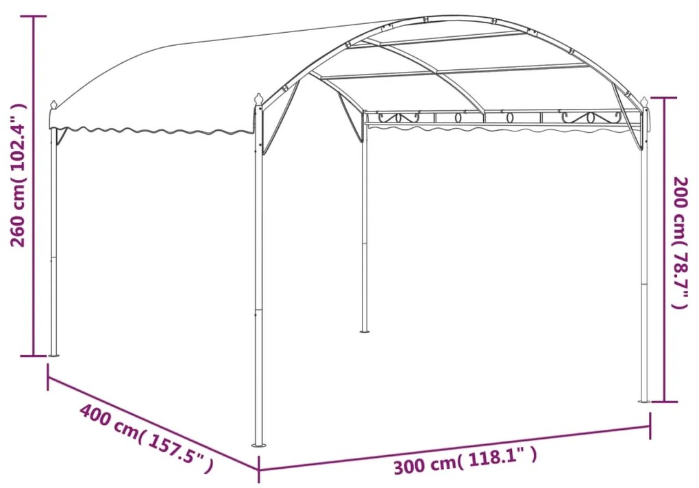 Toldo 3x4 m antracite