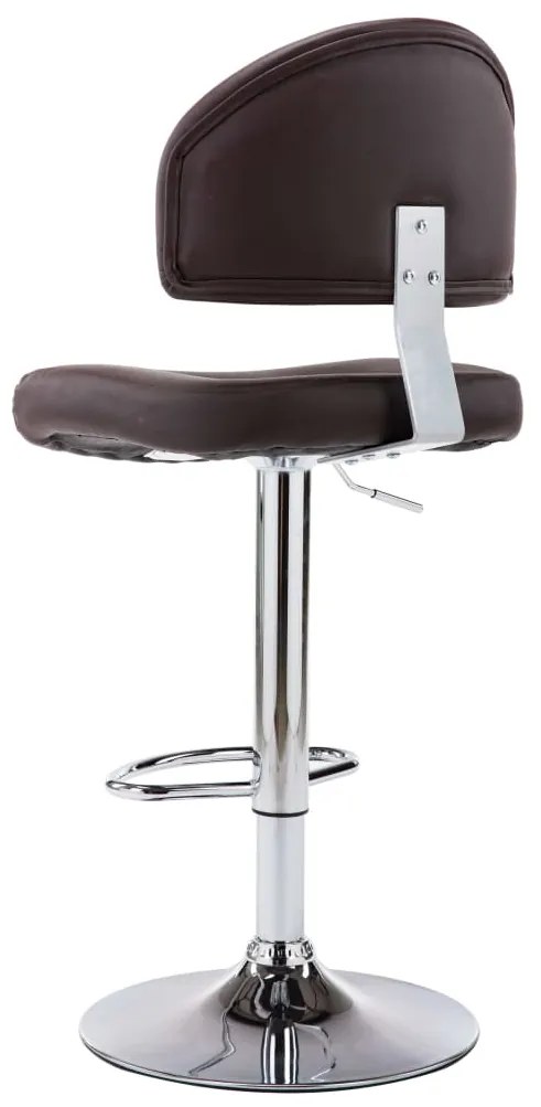 Bancos de bar 2 pcs couro artificial castanho