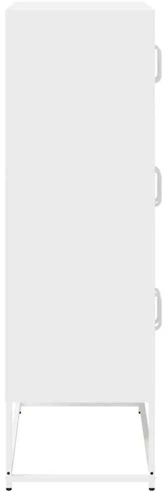 Aparador alto 68x39x123 cm aço branco