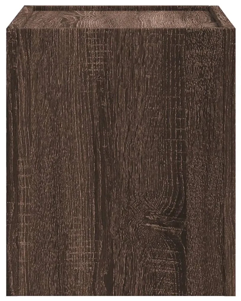 Mesas de cabeceira de parede 2pcs 45x30x35 cm carvalho castanho