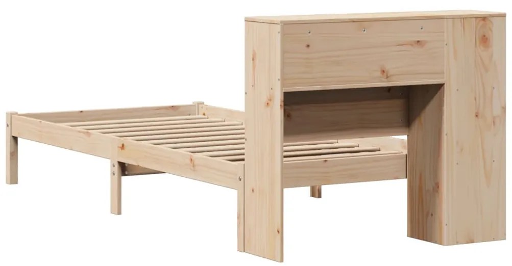 Cama com estante sem colchão 90x200 cm pinho maciço