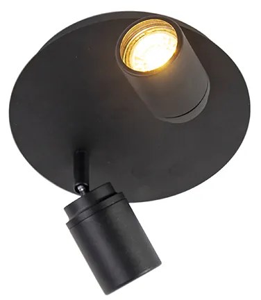 Foco de teto moderno preto 2 luzes IP44 - Ducha Moderno