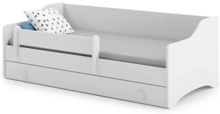 Cama individual Erik 160x80 branca - colchão e estrado incluído