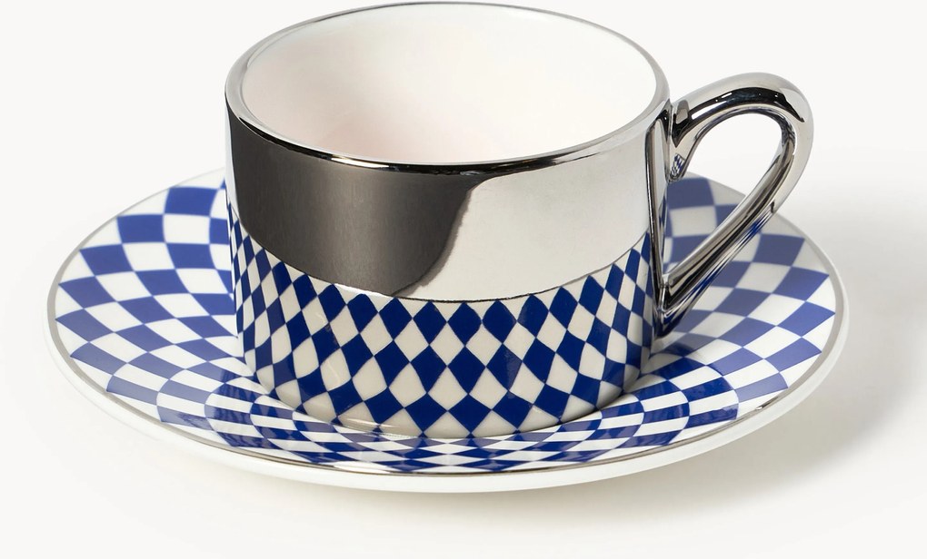 Chávenas de café expresso com pires Aunty, conjunto de 4