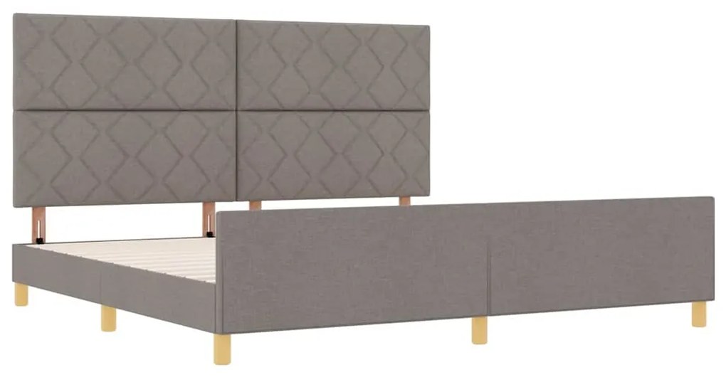 Estrutura de Cama vidaXL Taupe 200x200 cm Tecido