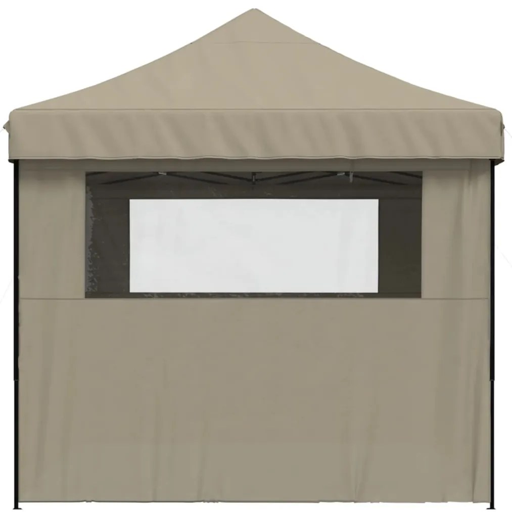 Tenda p/ festas pop-up dobrável c/ 4 paredes cinza-acastanhado