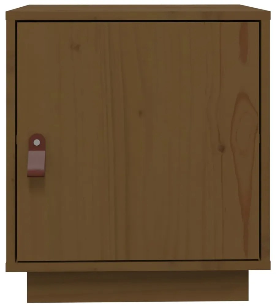 Mesa de cabeceira 40x34x45 cm pinho maciço castanho mel