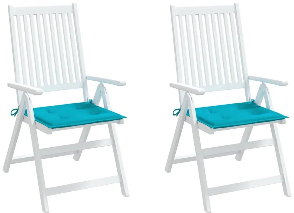 Almofadões p/ cadeira 2pcs 50x50x4cm tecido turquesa