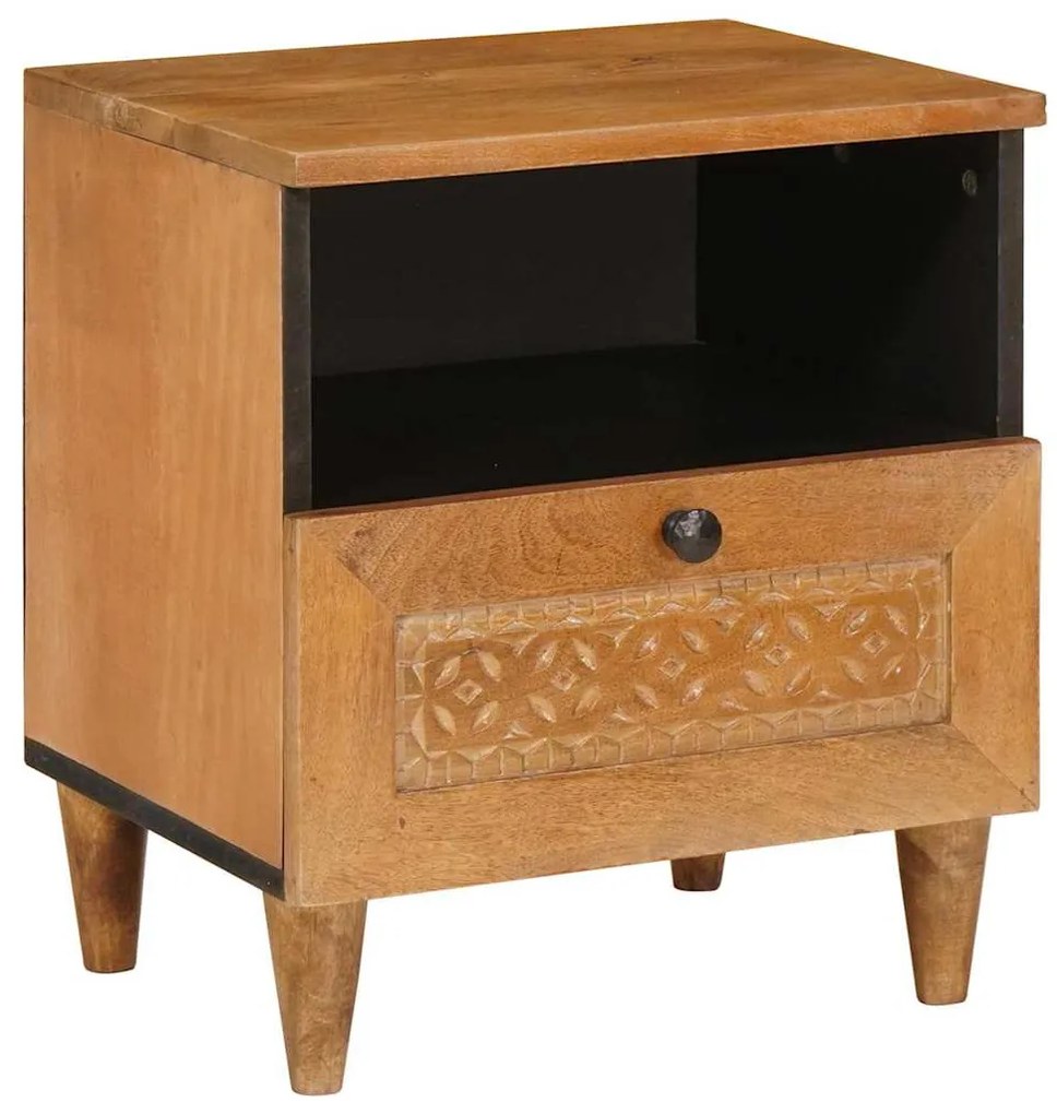 vidaXL Armário de Cabeceira com gaveta Marrom Claro 40 x 33 x 46 cm