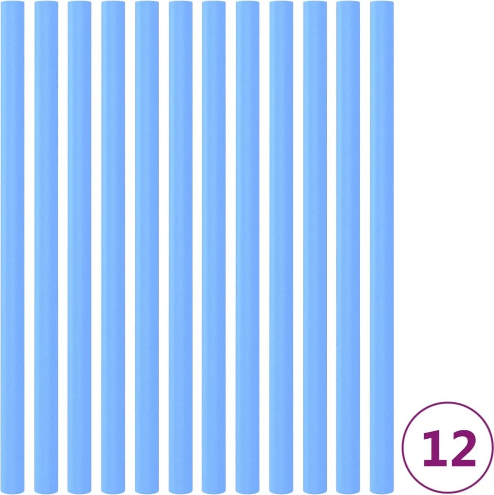 vidaXL Mangas em espuma para postes de trampolim 12 pcs 92,5 cm azul