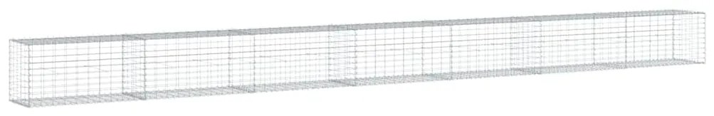 Cesto gabião com cobertura 700x50x50 cm ferro galvanizado