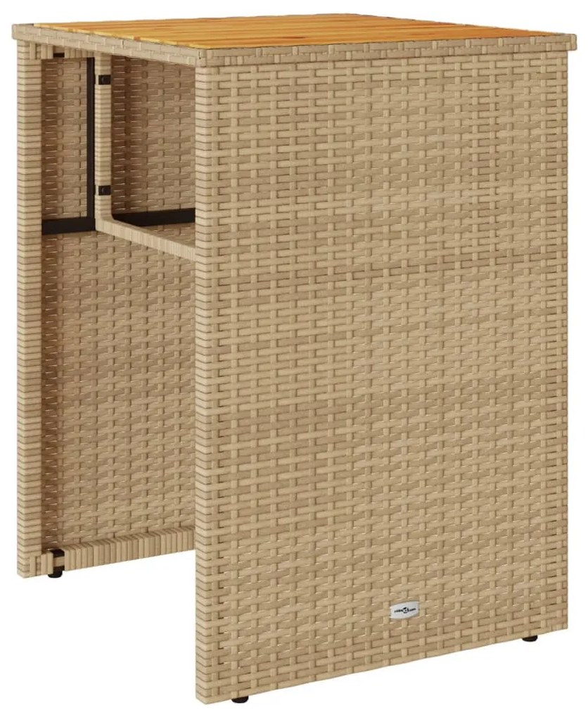 3 pcs conjunto bistrô com almofadões vime PE bege
