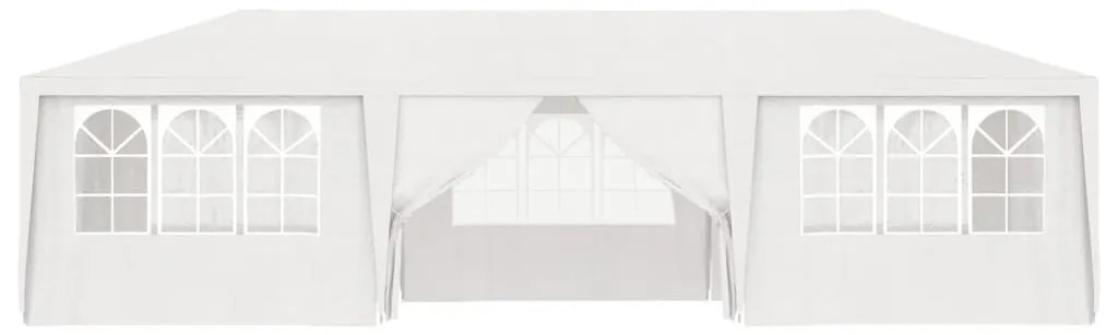 Tenda festas profissional + paredes laterais 4x9m 90g/m² branco