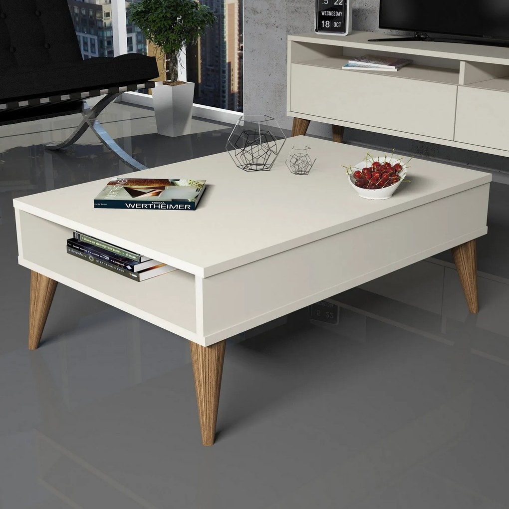 Mesa de Centro Best – Creme – 90x34,6x60 cm
