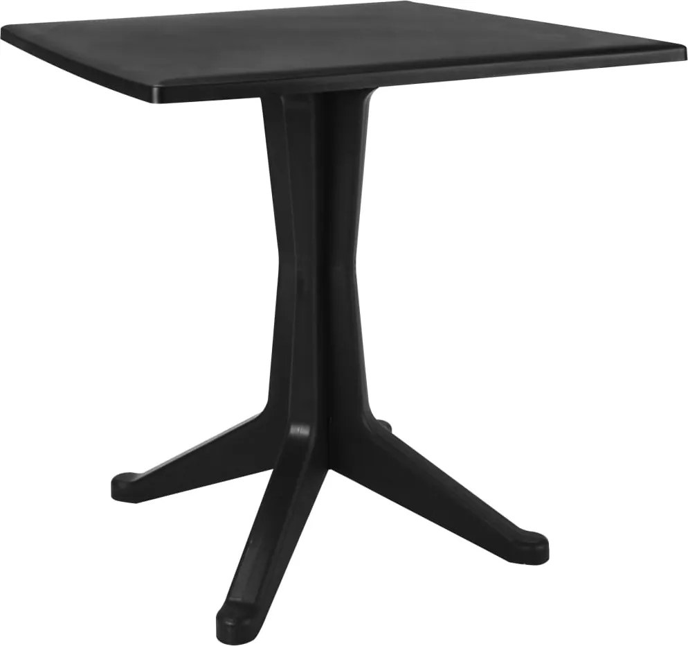 vidaXL Mesa de jardim 70x70x71,7 cm plástico antracite