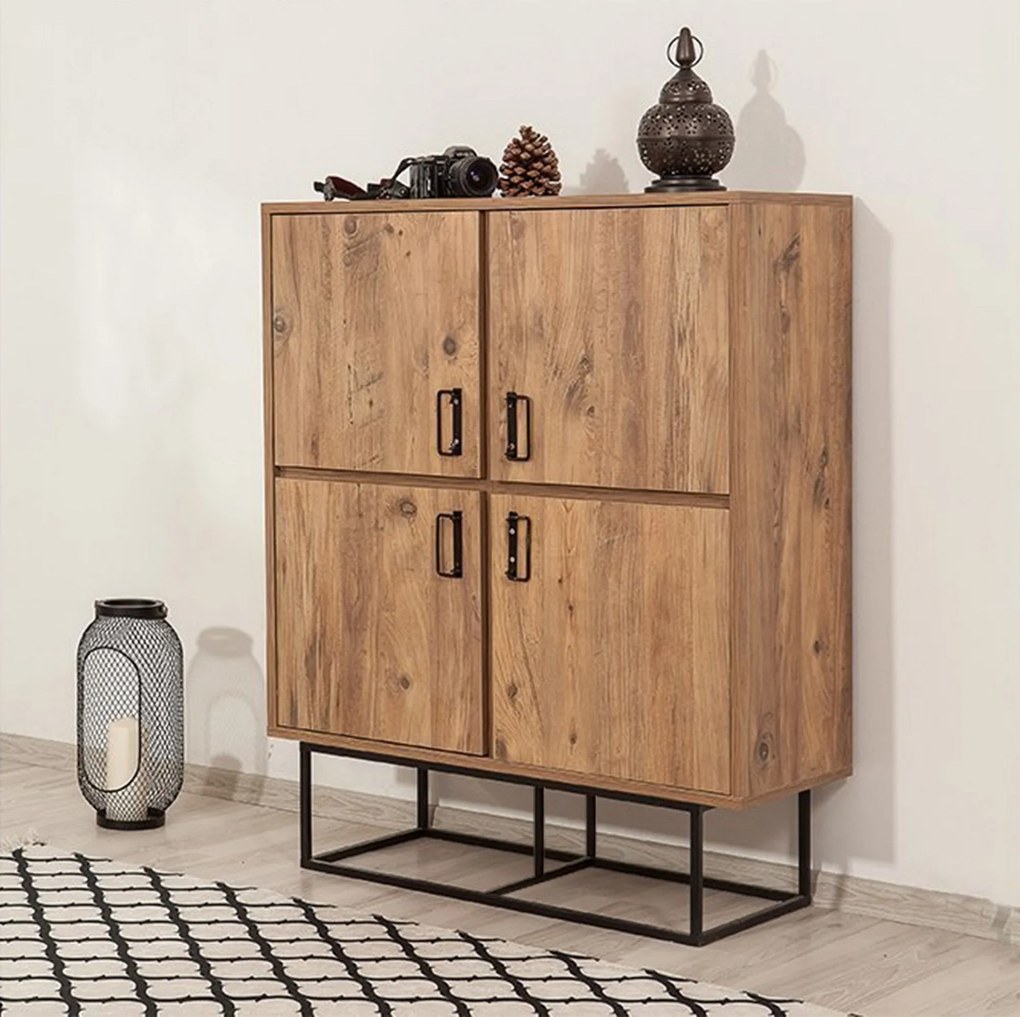Armário Multiusos Quantum – Pinho Atlântico – 93x115x36 cm