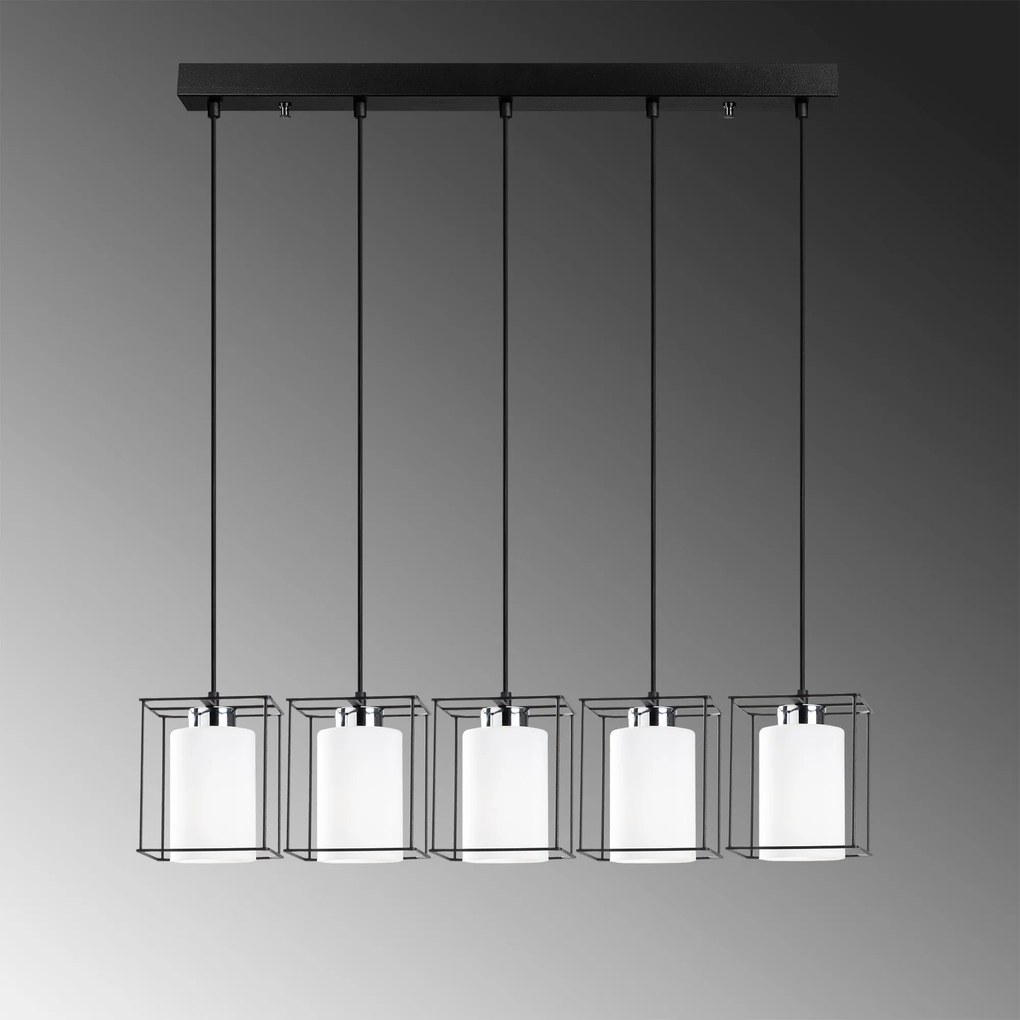 Candeeiro de Teto Swank – Preto – 85 cm de Diâmetro