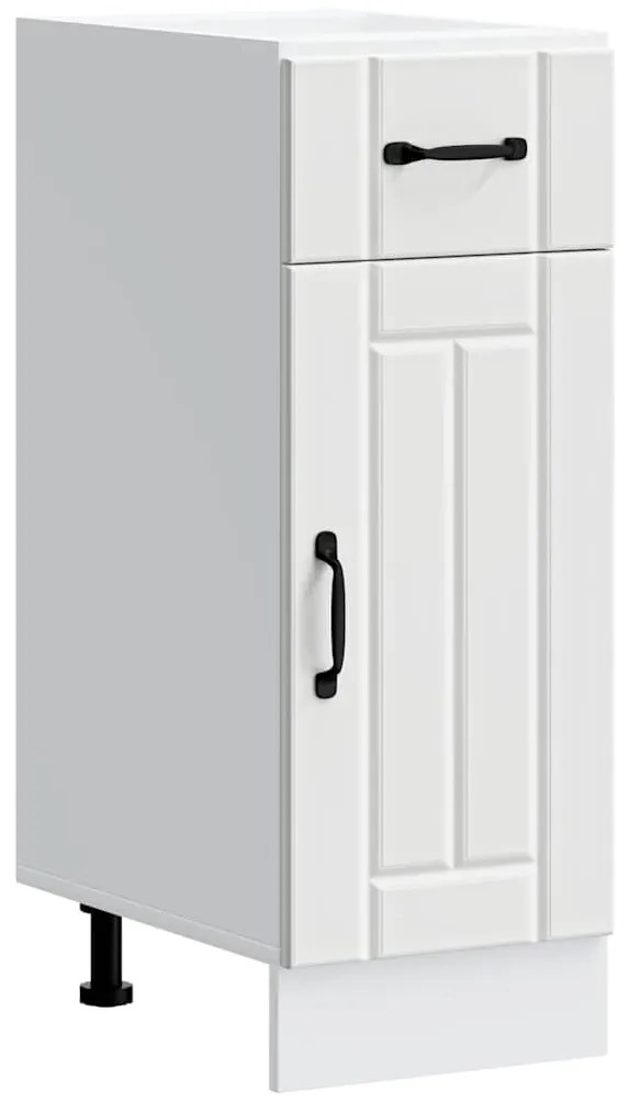 vidaXL Armário de cozinha baixo Lucca derivados de madeira branco