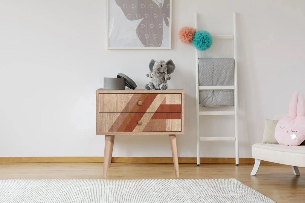 Mesa de Cabeceira City Two – Multicolor – 60x61x40 cm