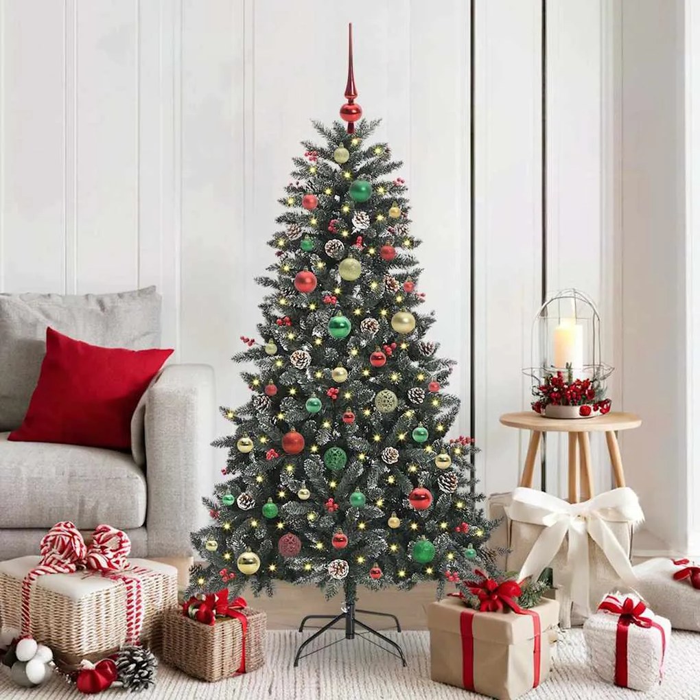 vidaXL Árvore de Natal Artificial Verde 150 cm PVC, Plástico e Aço