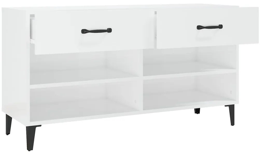 Sapateira 102x35x55 cm derivados de madeira branco brilhante