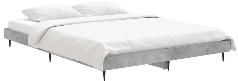 Estrutura de cama 140x190 cm derivados de madeira cinza cimento