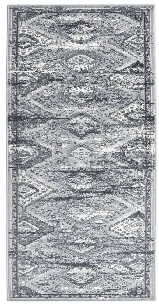 vidaXL Passadeira 100x200 cm polipropileno cinzento oriental
