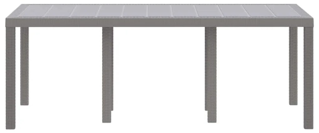 Mesa de Jardim vidaXL Cinzento-claro 200x100x73 cm Polirattan