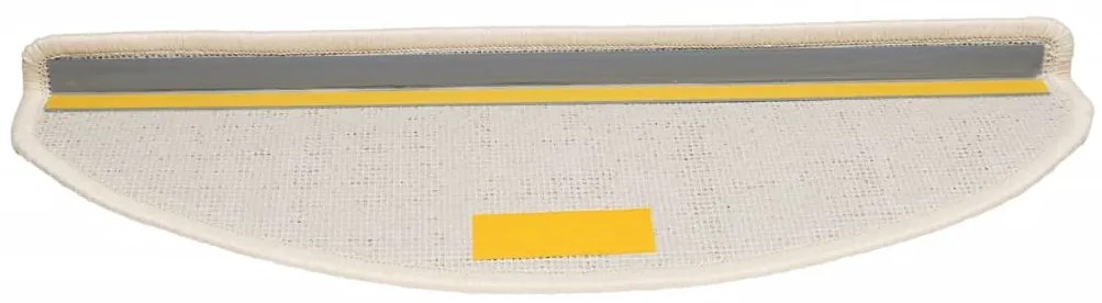 Tapetes de escadas 10 pcs 65x21x4 cm branco