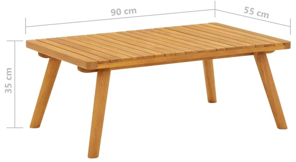 Mesa de centro p/ jardim 90x55x35 cm madeira de acácia maciça