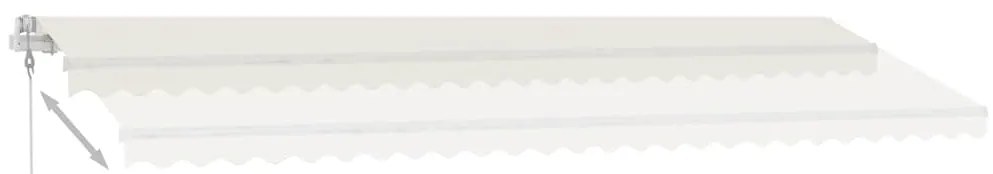 Toldo automático com LED e sensor de vento 600x300 cm cor creme
