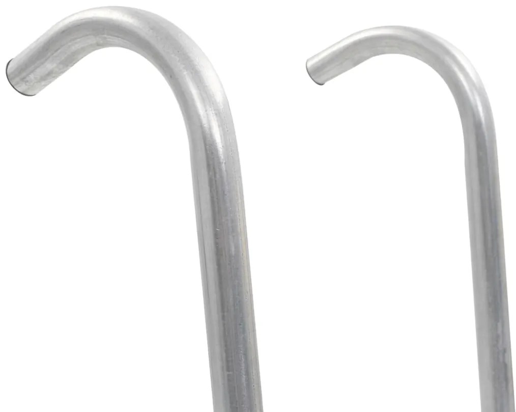 Escada de 2 degraus para trampolim 72 cm aço prateado (adequado para 6