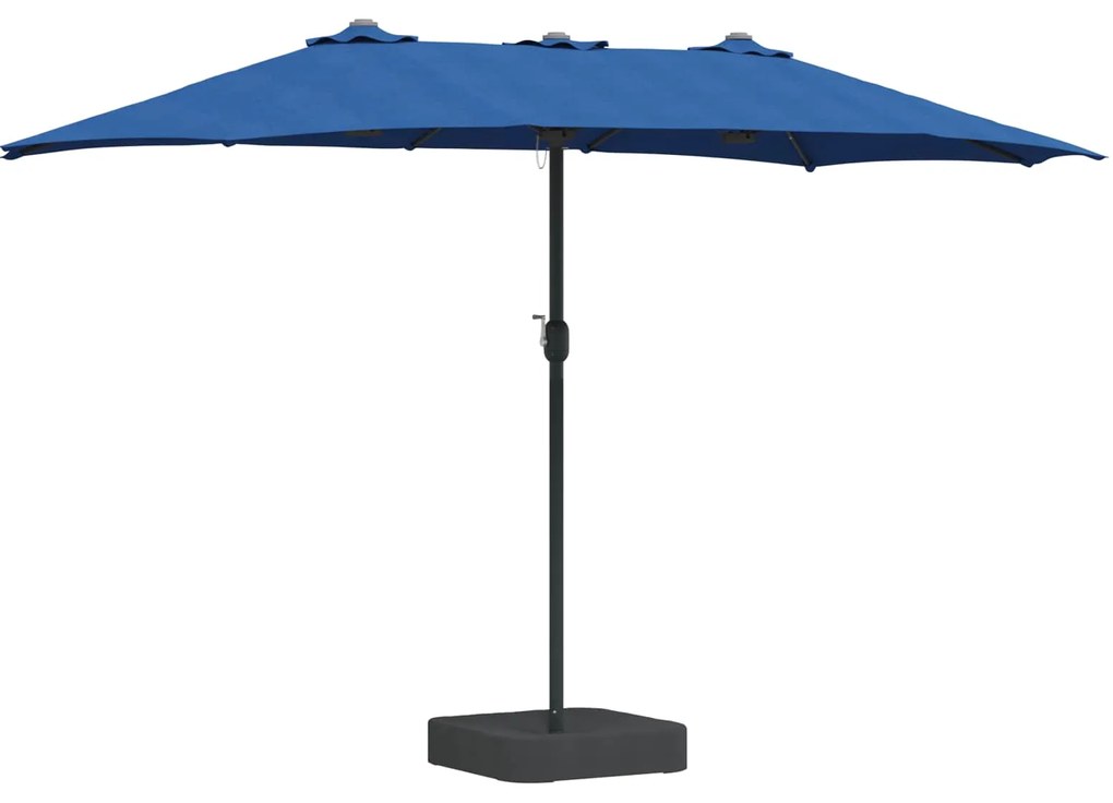 vidaXL Guarda-sol de Jardim Azul Azur 385 x 209 x 244 cm Poliéster
