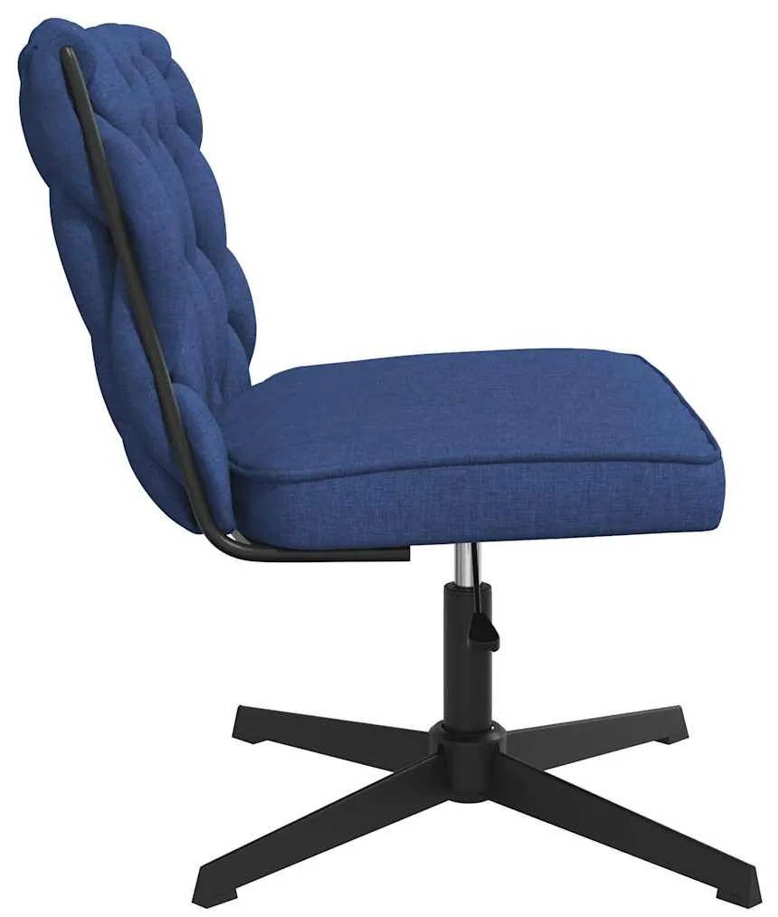 Cadeira de escritório giratória tecido azul