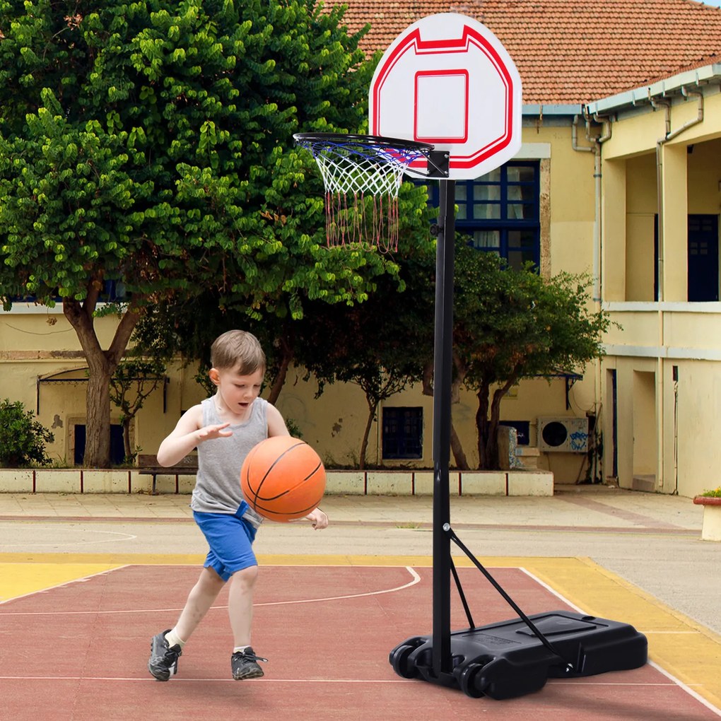 Tabela de basquetebol com suporte de rodas rede ajustável com e painel