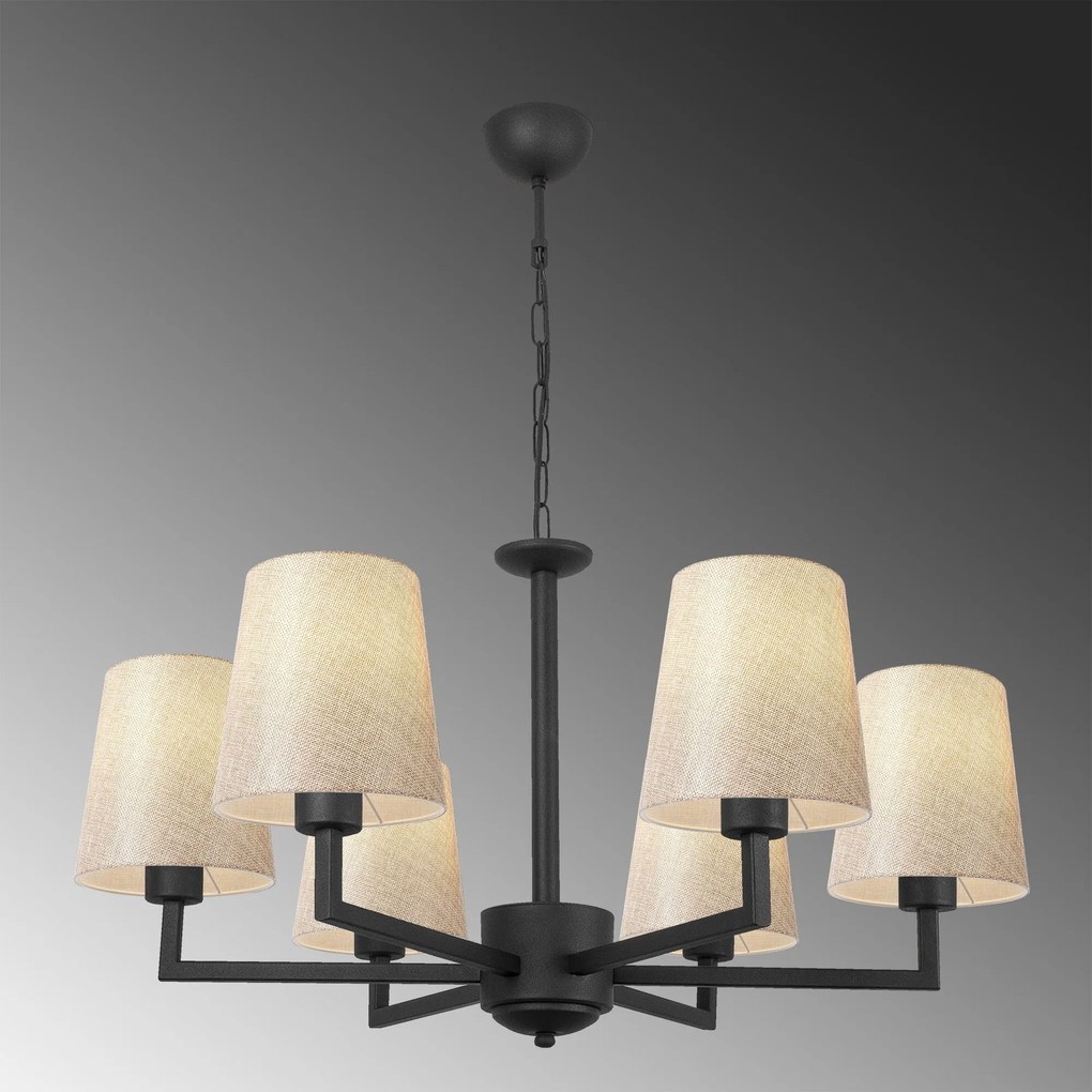 Candeeiro Chandelier Profil – Preto e Creme – 80 cm x 80 cm