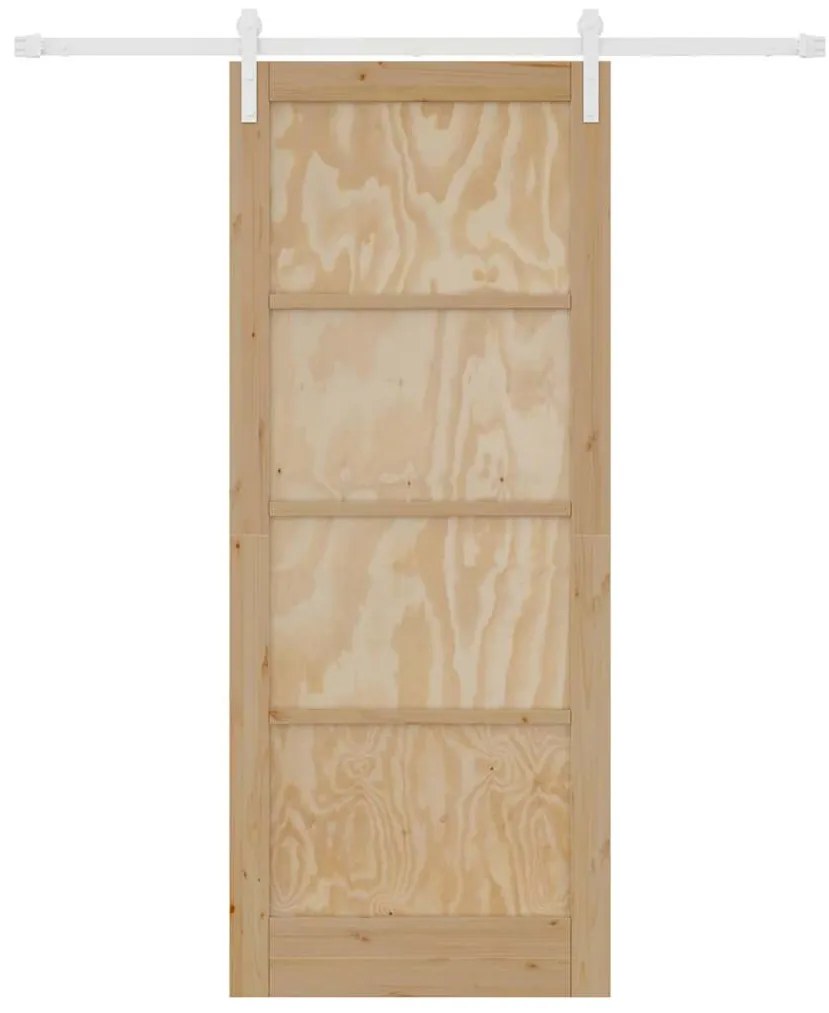 Porta Deslizante Conjunto de 2 Natural e Branca