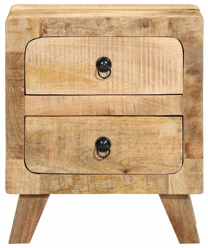 Mesas de cabeceira 2 pcs 40x32x46 cm mangueira áspera maciça