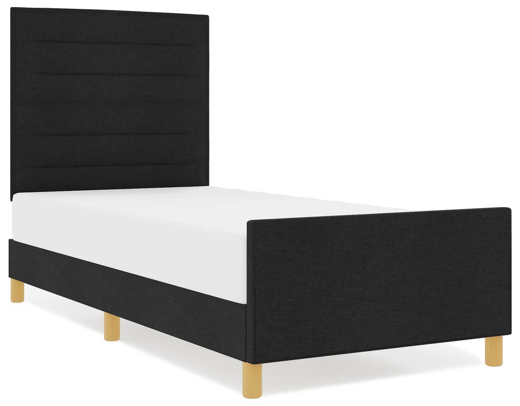 Cama vidaXL Preta 90x200 cm em Tecido
