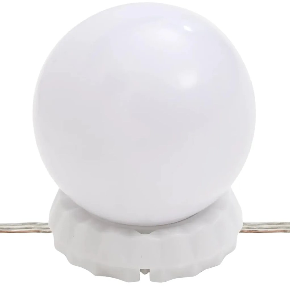 Espelho de parede oval com luzes LED 15x40 cm vidro