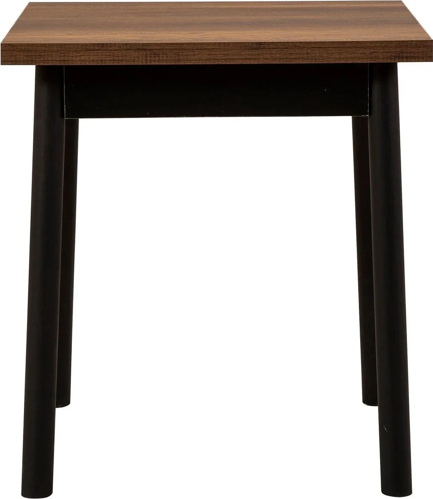Conjunto de Mesa e Cadeiras Oliver – Preto – Mesa: 70x77x70 cm, Cadeir