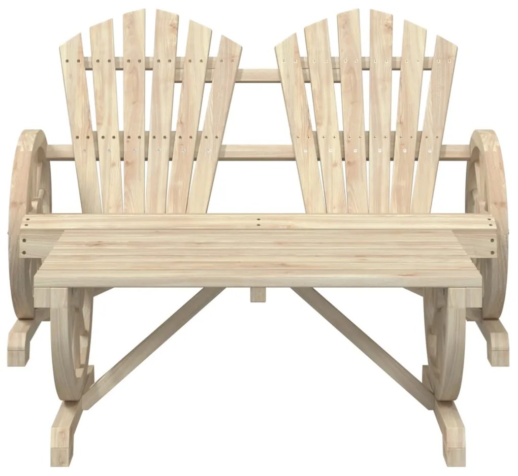 2 pcs conjunto lounge de jardim madeira de abeto maciça