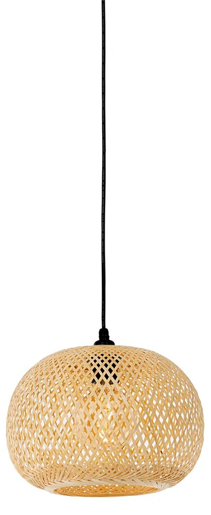 Candeeiro de teto exterior oriental em bambu 3 luzes IP44 - Rafael Oriental
