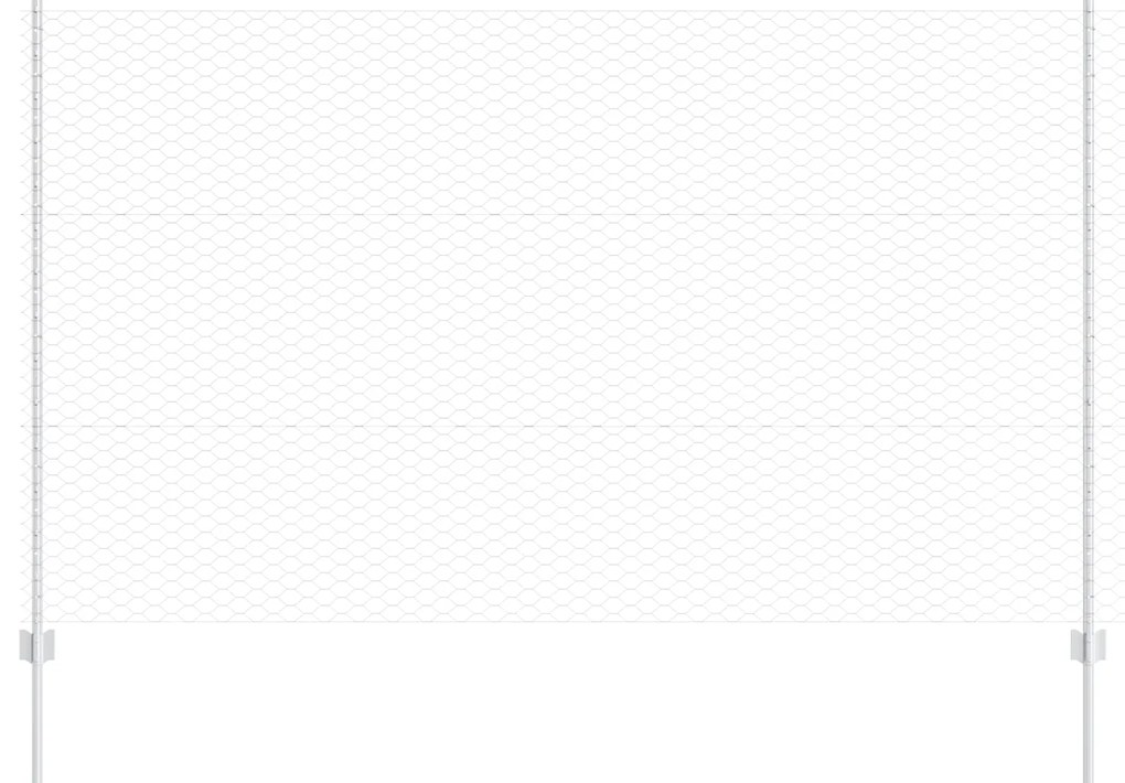 Postes de Cerca da vidaXL 22 pcs U-Channel 140 cm Aço Galvanizado, Cer