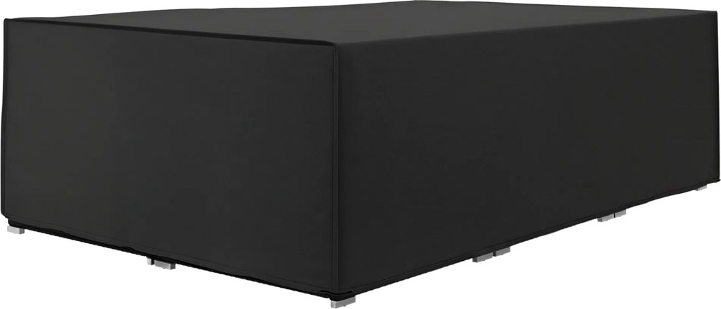 Capa para moveis de jardim em lona 222 x 155 x 67 cm, capa para mesa de jardim em tecido Oxford impermeável e anti-UV, preta