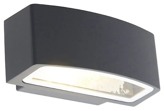 Candeeiro de parede exterior moderno grafite 14,3 cm IP44 - Latina Moderno