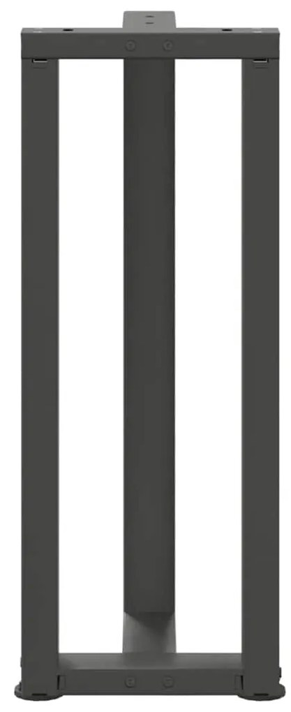 Pés de mesa de console em forma de T, 2 peças, antracite, 25x28x(72-73