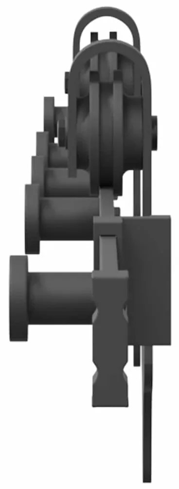 Kit de ferragens para porta deslizante 152,5 cm aço preto