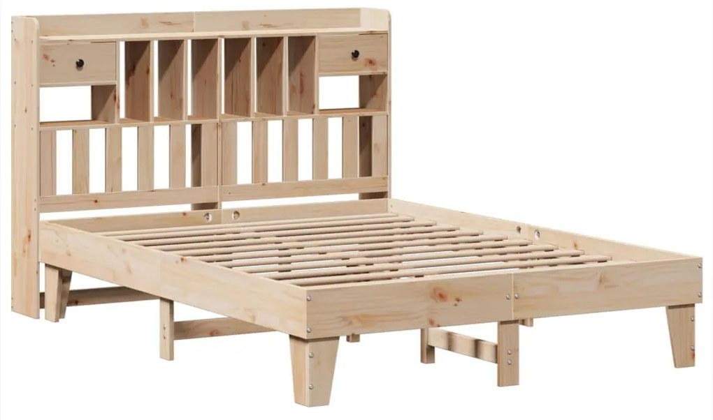 Cama sem colchão 150x200 cm madeira de pinho maciça