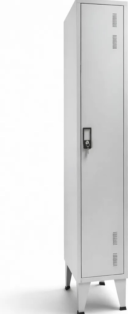 Cacifo Metálico Individual 1 Porta Cinza 1700×300×400 mm com 2 Chaves - Standard